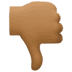 👎🏾 thumbs down: medium-dark skin tone display on Facebook